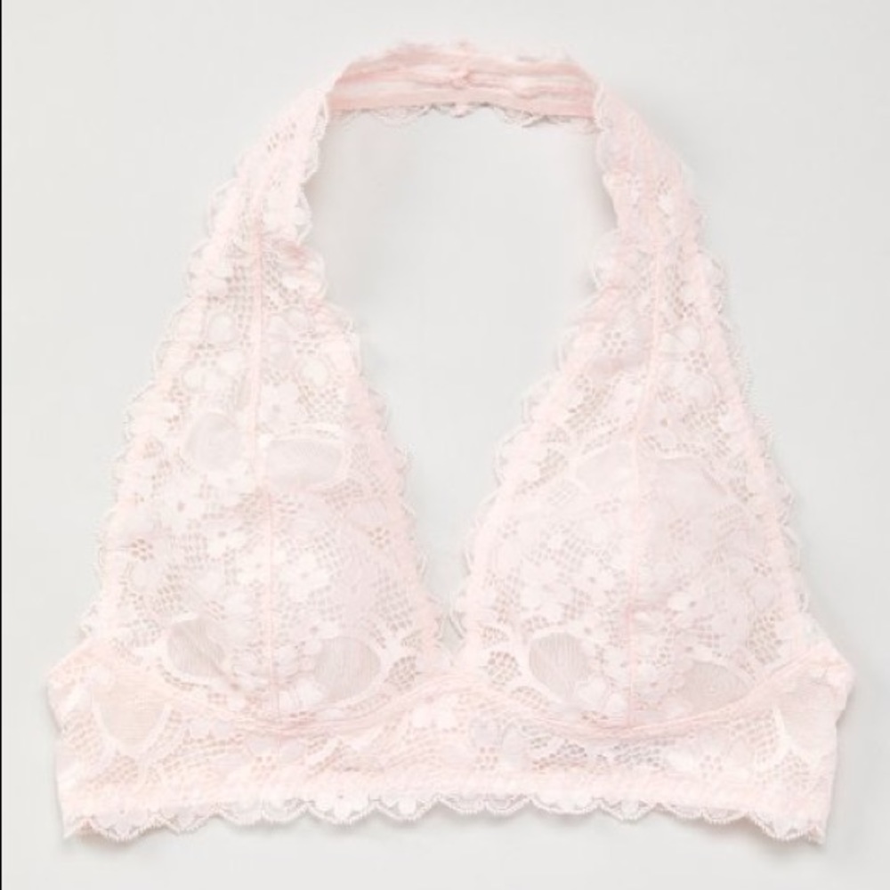 FREE PEOPLE PINK HALTER BRALETTE SIZE XS